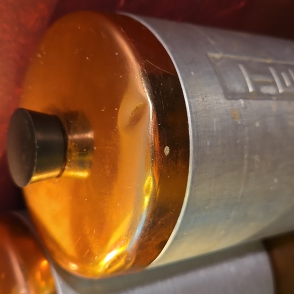 Vintage/Retro 1950s Copper Top & Aluminum Bottom Canister Set of 4-Made in Italy - Picture 12 of 12